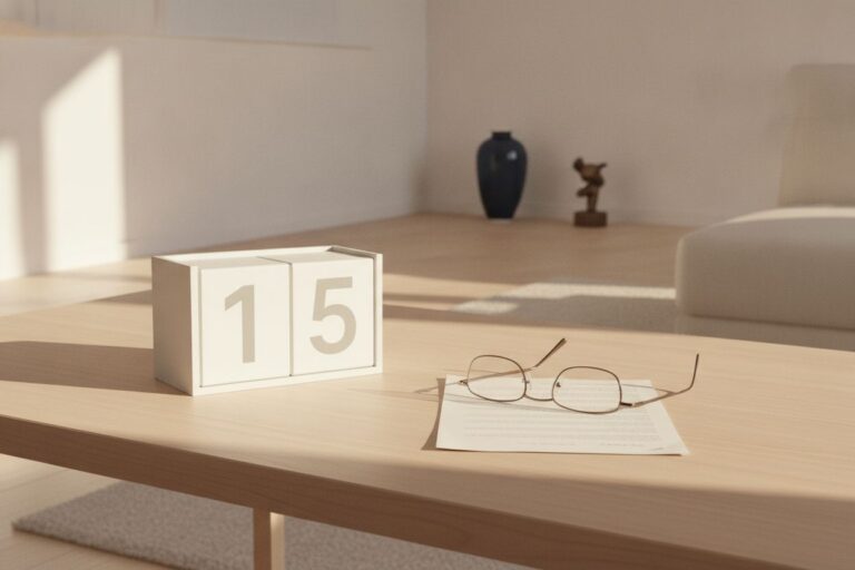 Calendário e documento sobre mesa clara: prazo do inventário